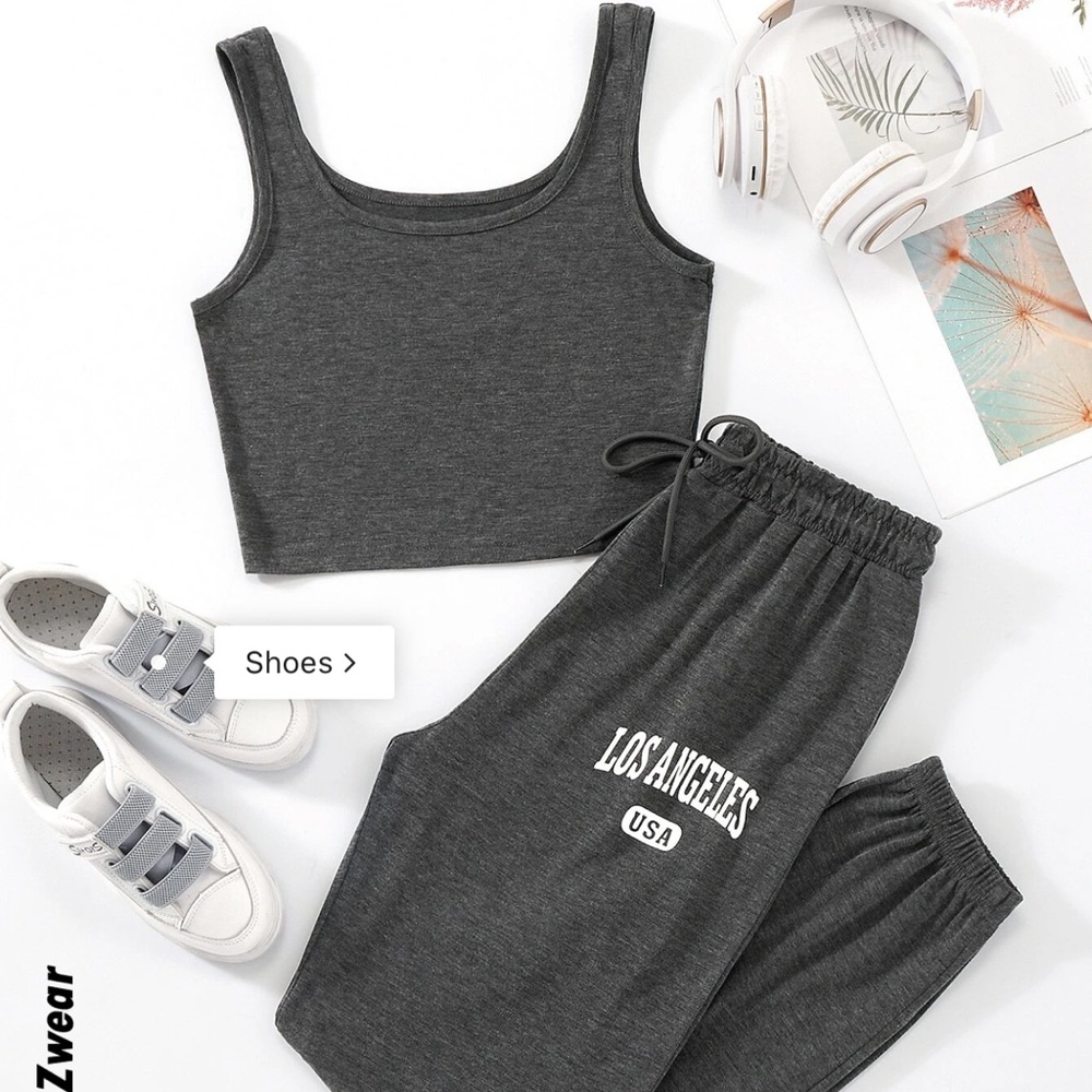 SHEIN size small grey track outfit
